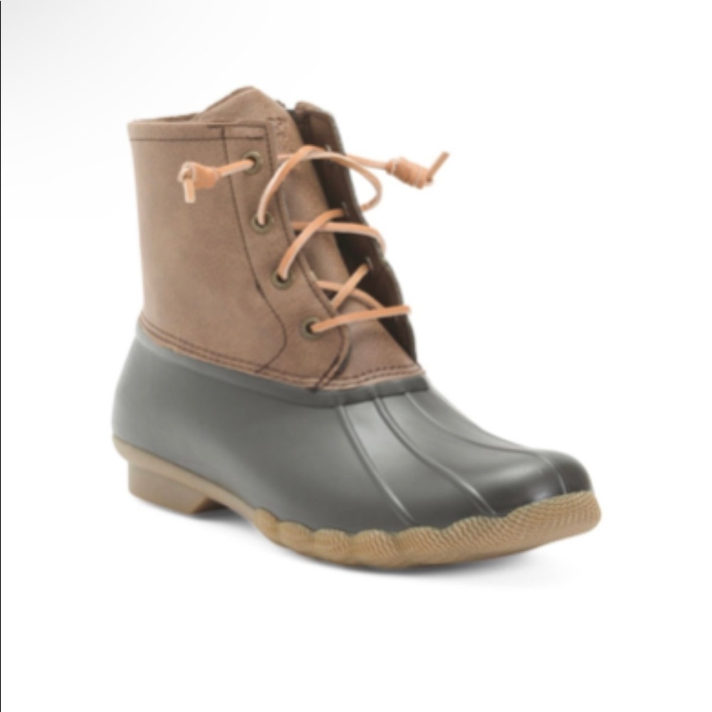 Sperry Top sider Sweetwater STS83684 brown tan quilted duck boots size 9.5 NEW